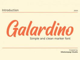 Galardino font