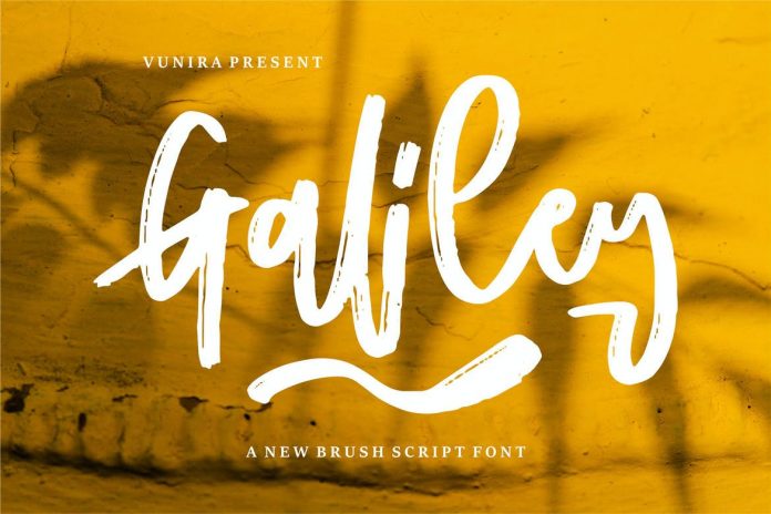 Galiley A New Brush Script Font