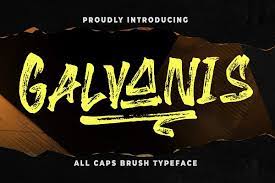 Galvanis All Caps Brush Typeface