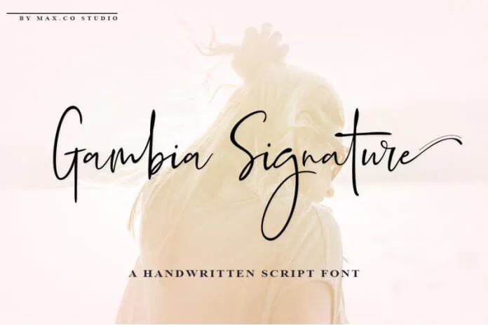 Gambia Signature Font Family - 2 Fonts