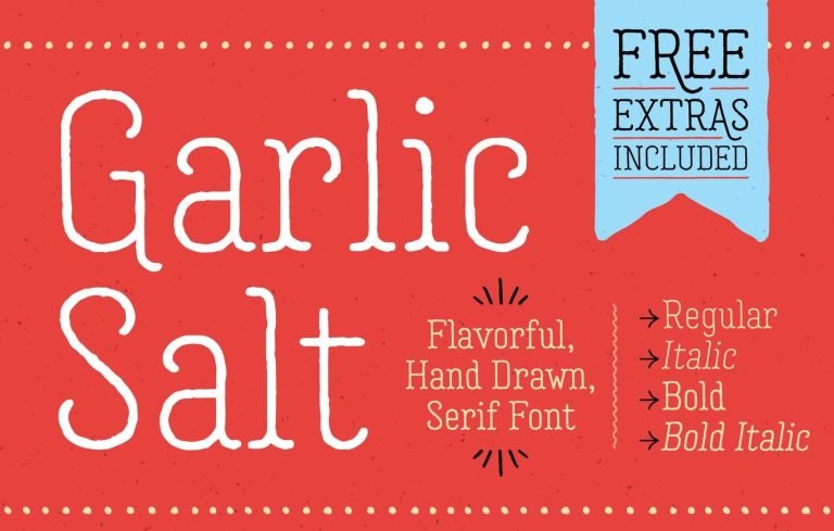 Garlic Salt Font Family Font Free Download