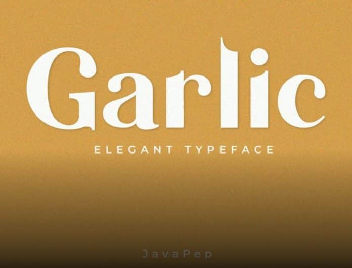 Garlic elegant font