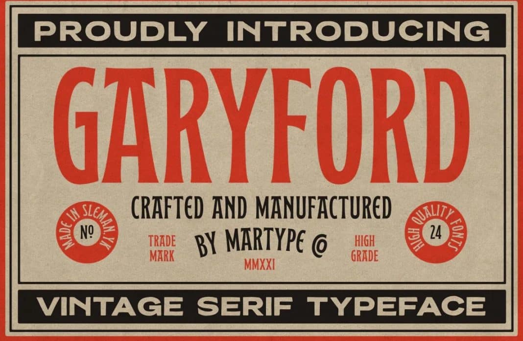 Garyford Vintage Display Font