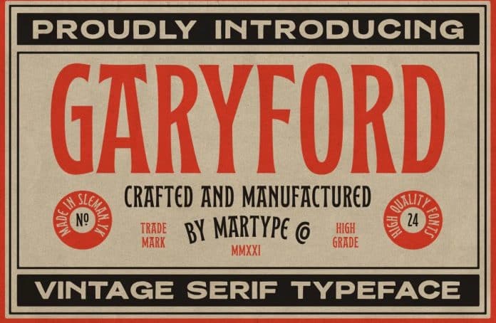 Garyford Vintage Display Font