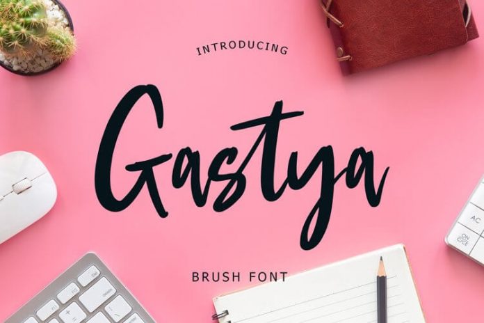 Gastya Brush Font
