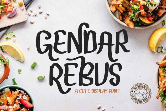 Gendar Rebus - A Cute Display Font