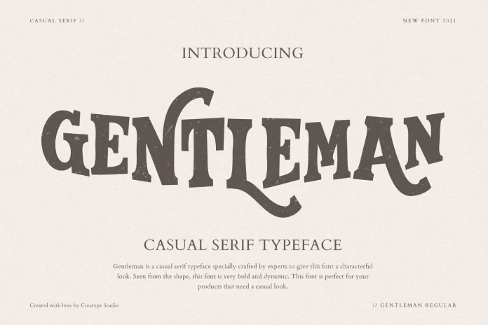 Gentleman Serif Business Font