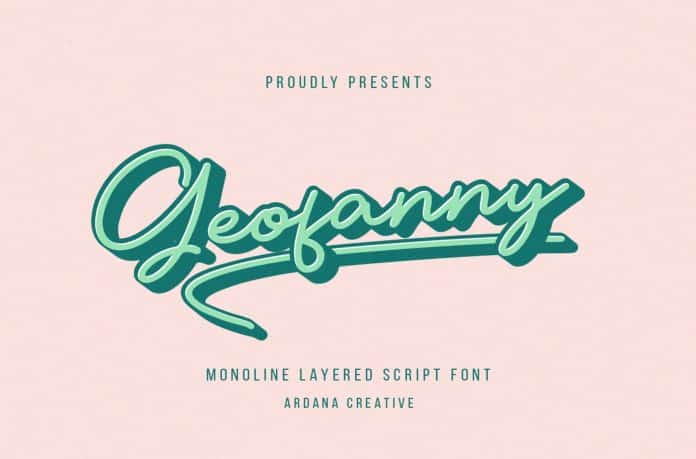 Geofanny – Monoline Layered Script Font (c)