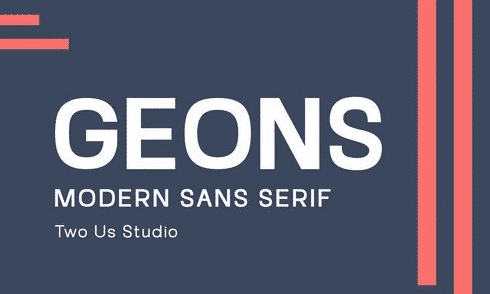 Geons - Modern Sans Serif Font