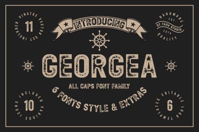 Georgea - All Caps Font Family