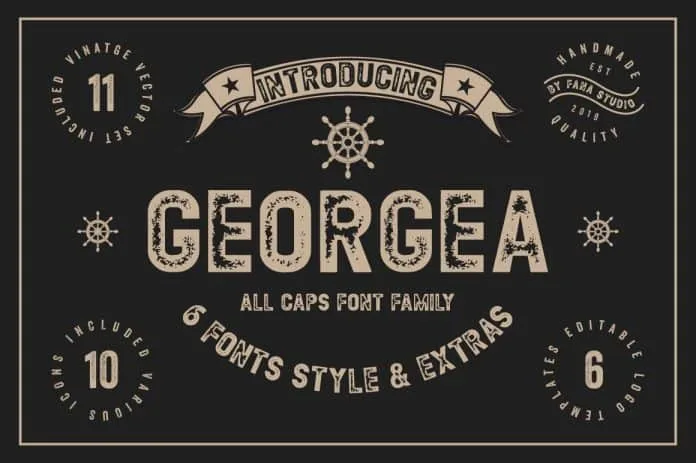 Georgea - All Caps Font Family