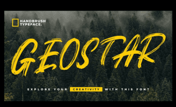 Geostar - Brush Font Geostar - Brush Font
