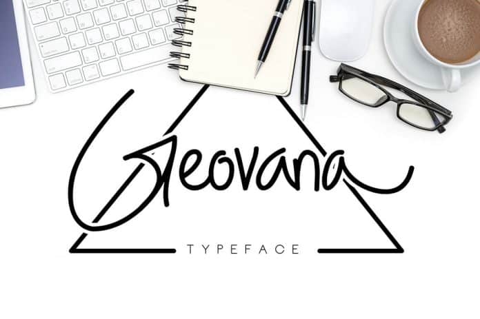 Geovana Signature Typeface Font