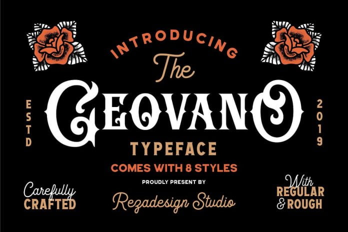 Geovano - Vintage Font Family