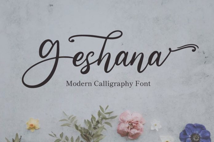 Geshana - Wedding Font