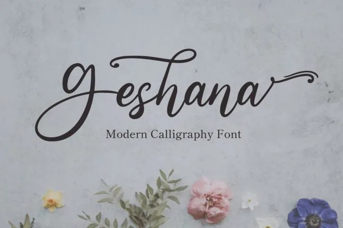 Geshana - Wedding Font