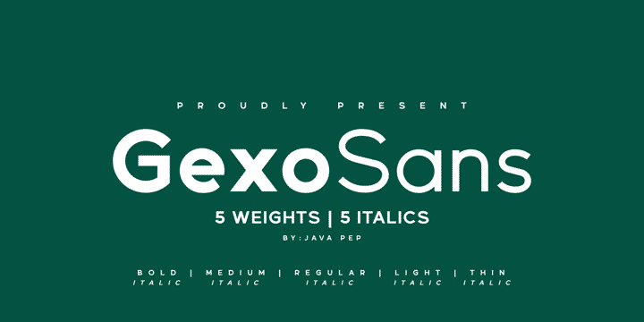 Gexo Sans Font Family
