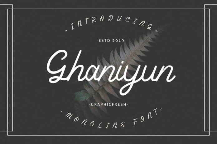 Ghaniyun Monoline Font