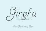 Gingha A Curly Font