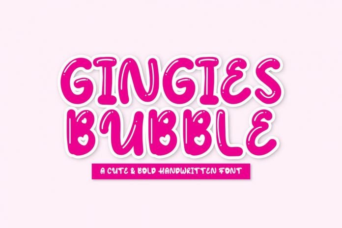 Gingies Bubble - Handwritten Font