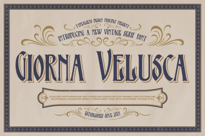 Giorna Velusca Font