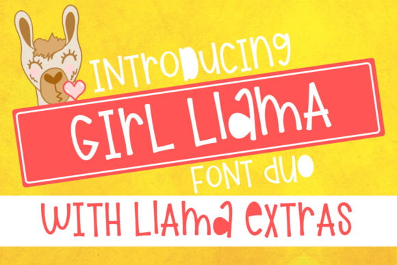 Girl Llama Duo Font