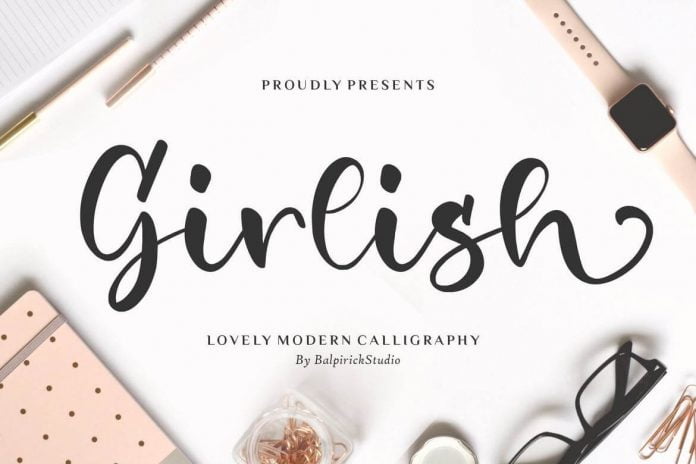 Girlish Brush Font