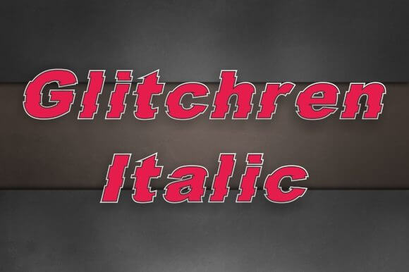 Glitchren Italic Font