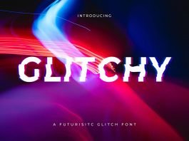Glitchy - A digital Glitch Font