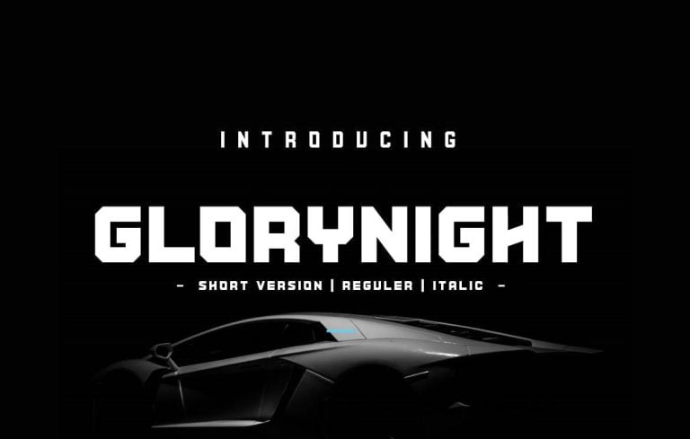 Glorynight Short Version Font Free Download