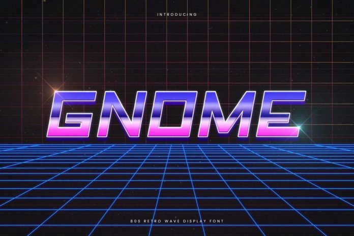 Gnome - Retro Wave Typeface