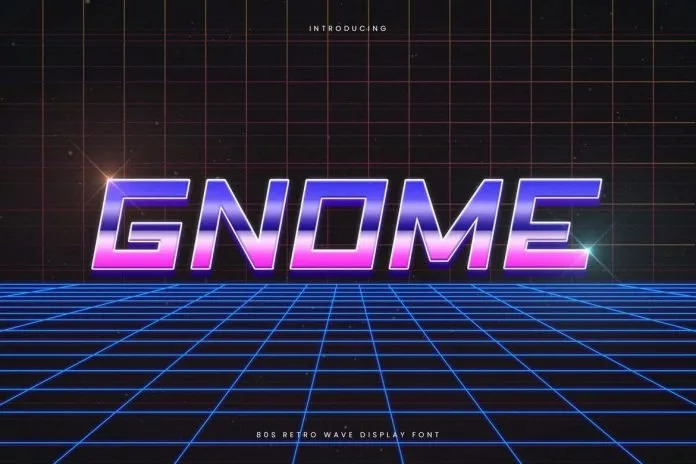 Gnome - Retro Wave Typeface