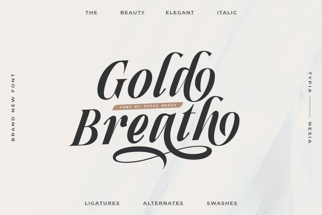 Gold Breath - Vintage Elegant Italic Calligraphy