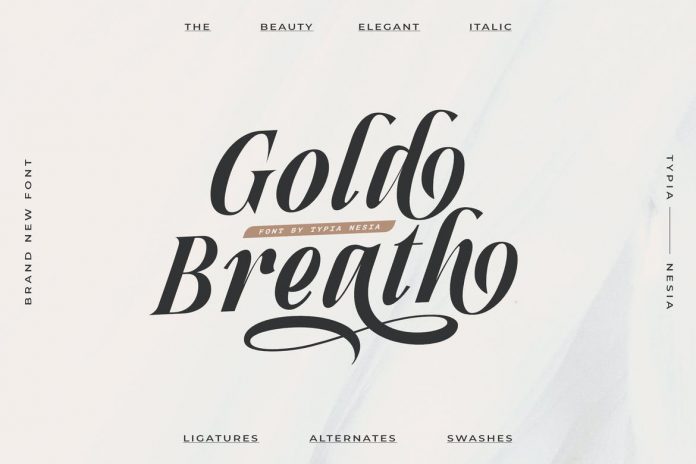 Gold Breath - Vintage Elegant Italic Calligraphy