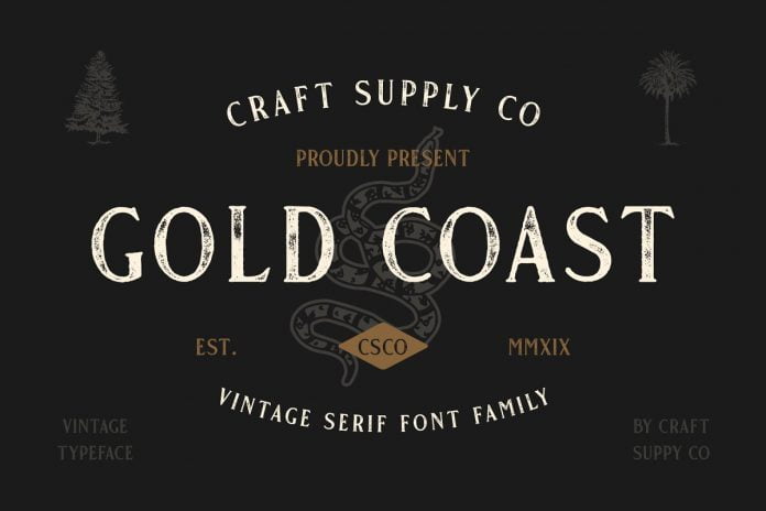 Gold Coast - Vintage Serif with bonus Extras