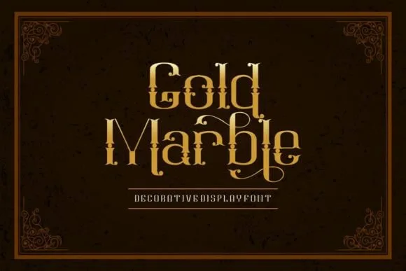 Gold Marble Font