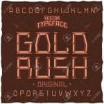 Gold Rush Label Typeface