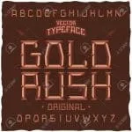 Gold Rush Label Typeface