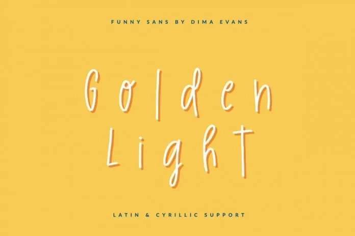 Golden Light font Latin + Cyrillic