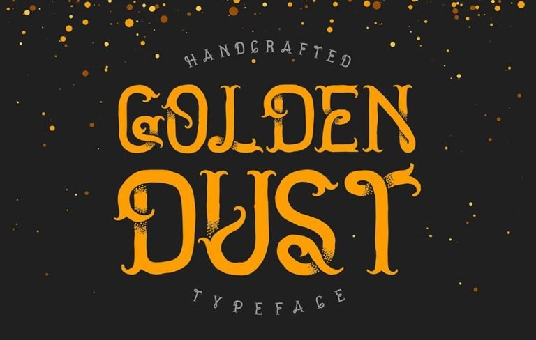 Golden dust typeface Font Free Download