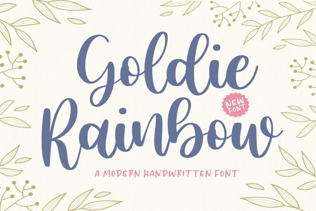 Goldie Rainbow YH - Modern Script Font