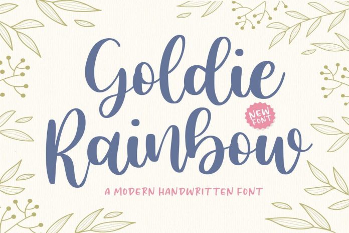 Goldie Rainbow YH - Modern Script Font