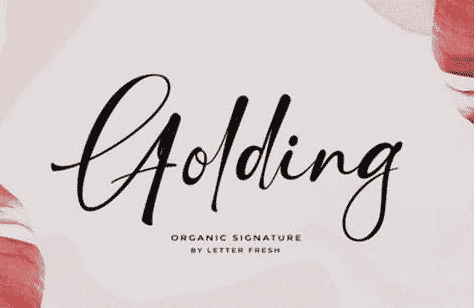 Golding Signature Font
