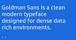 Goldman Sans font