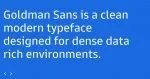 Goldman Sans font