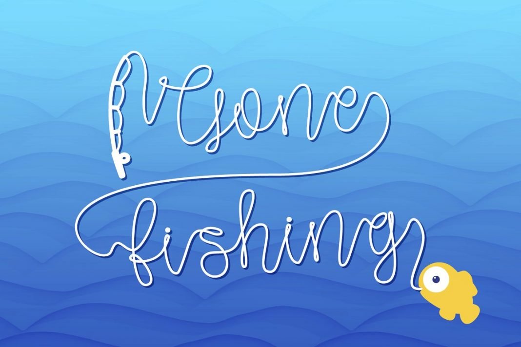 Gone Fishing - A Fishing Line Font [3-Weights]
