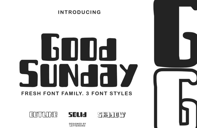 Good Sunday Layered Font Free Download