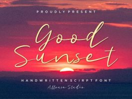 Good Sunset – Handwritten Script Font