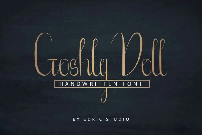 Goshty Doll Calligraphy Font