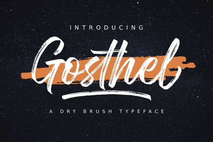 Gosthel - Dry Brush Font